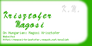 krisztofer magosi business card